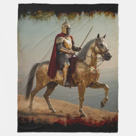 Mittelalterlicher Ritter in Spanien Fleecedecke