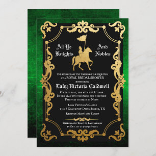 Mittelalterlicher Ritter Jousting Bridal Dusche Ei Einladung
