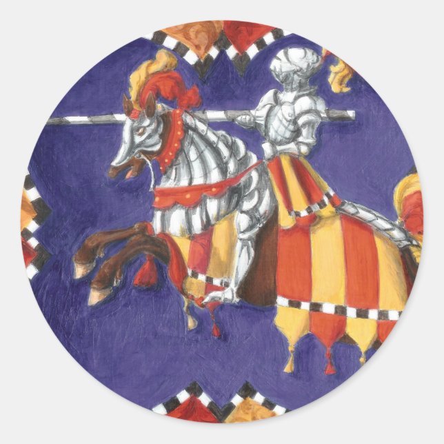 Mittelalterlicher Ritter Jousting Stickers (Vorderseite)