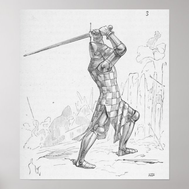 Mittelalterlicher Ritter Poster (Vorne)