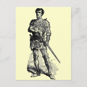 Mittelalterlicher Ritter Postkarte