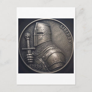 Mittelalterlicher Ritter. Postkarte