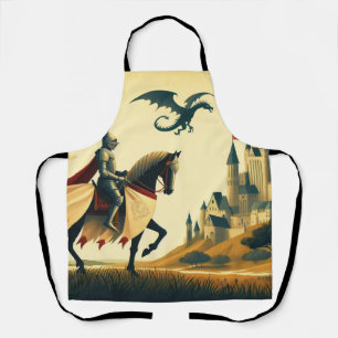Mittelalterlicher Ritter Wyvern Burg Fantasy Schürze