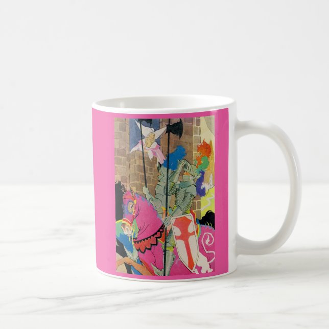 mittelalterlicher Ritter zu Pferd Tasse (Rechts)