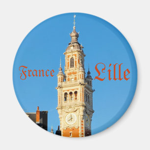 Mittelalterlicher Turm in Lille, Frankreich Magnet