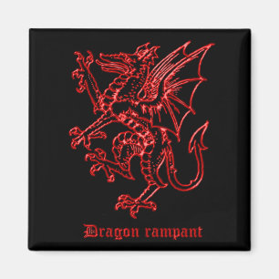Mittelalterlicher Wappenkunde-Drache Magnet