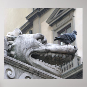 Mittelalterlicher Wasserspeier Poster