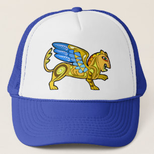 Mittelalterlicher Winged Löwe Gryphon Truckerkappe