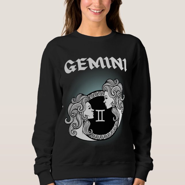 Mittelalterlicher Zodiac Gemini Sweatshirt (Vorderseite)