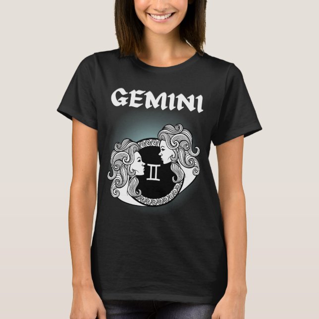 Mittelalterlicher Zodiac Gemini T-Shirt (Vorderseite)