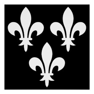 Mittelalterliches Banner von Frankreich Poster