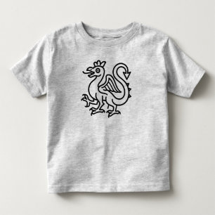 Mittelalterliches Basilisken-Siegel Fantasy Herald Kleinkind T-shirt