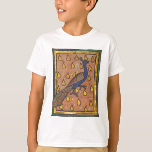 Mittelalterliches Bestiarium Pfau c. 1270 T-Shirt