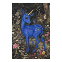 Mittelalterliches Blaues Fawnicorn