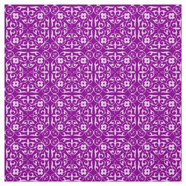 Mittelalterliches Damastmuster, Amethyst lila Stoff (Muster)