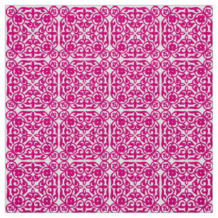 Mittelalterliches Damastmuster, -MAGENTA und Stoff