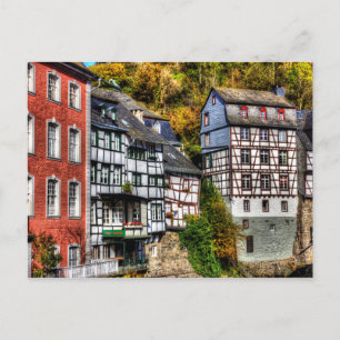 mittelalterliches Dorf Monschau in Deutschland Postkarte