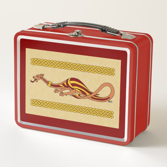 Mittelalterliches Drachendesign 2015 Metall Lunch Box (Vorderseite)