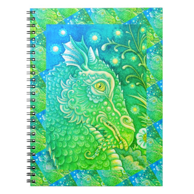 MITTELALTERLICHES DRAGON HEAD PORTRAIT, FANTASY BR NOTIZBLOCK (Vorderseite)