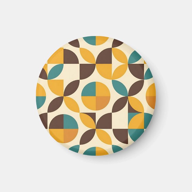 Mittelalterliches geometrisches Blütenmuster Magnet (Vorne)