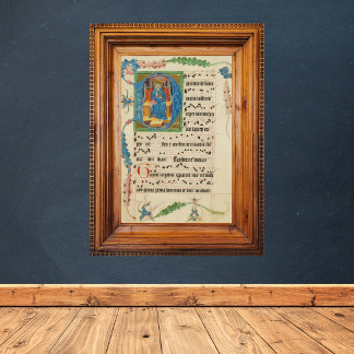 Mittelalterliches Gregorian Chant Manuscript Sheet Poster
