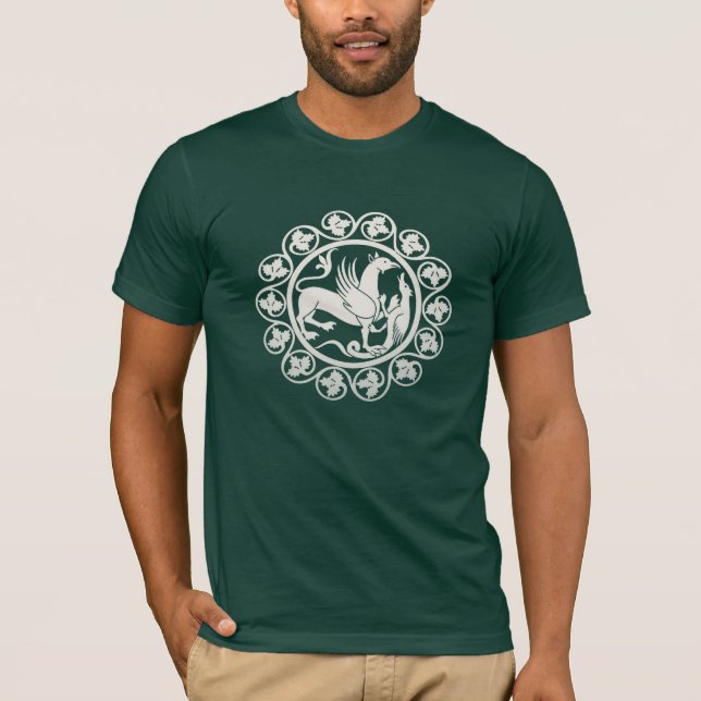 Mittelalterliches Greifenkampfabzeichen T-Shirt (Vorderseite)