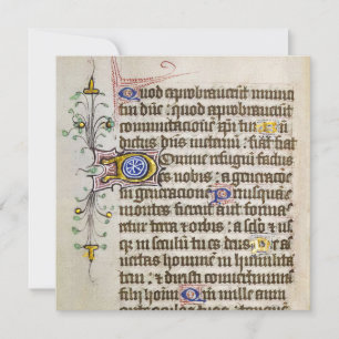 mittelalterliches illuminiertes Manuskript Feiertagskarte