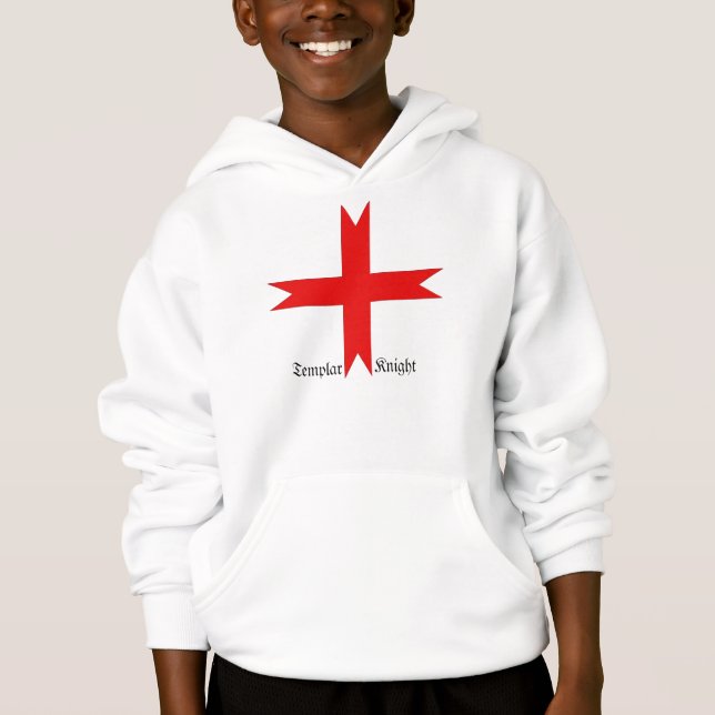 Mittelalterliches Kreuz der Tempelritter Hoodie (Vorderseite)