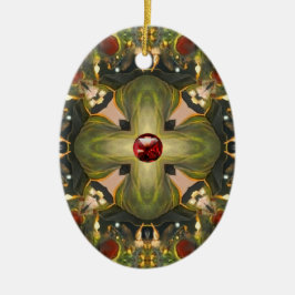 Mittelalterliches Kreuz Keramikornament