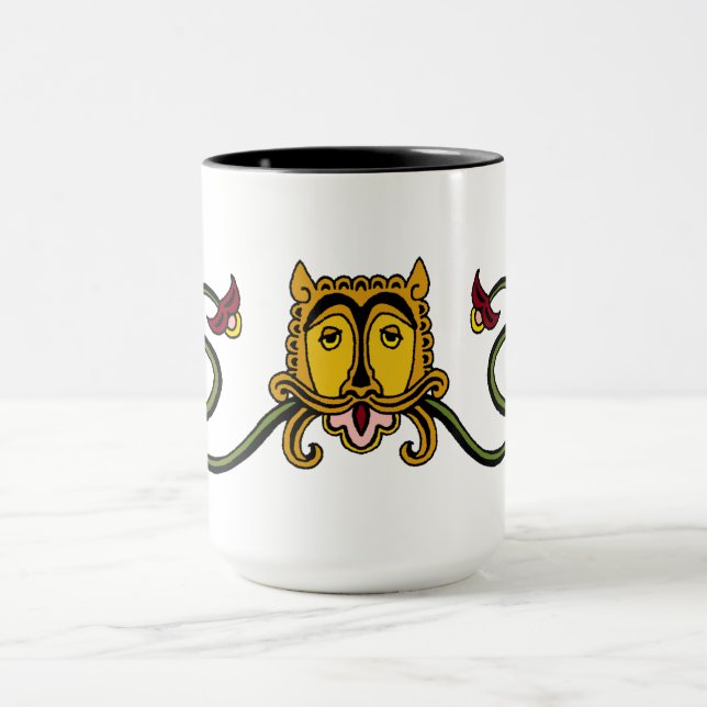 Mittelalterliches Löwendesign Tasse (Zentrum)
