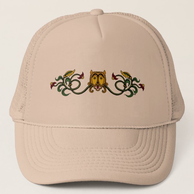 Mittelalterliches Löwendesign Truckerkappe (Vorderseite)