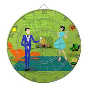 Mittelalterliches Modern Couple Dart Board Dartscheibe