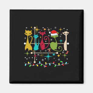 Mittelalterliches Modernes Aussehen Katzen Weihnac Magnet