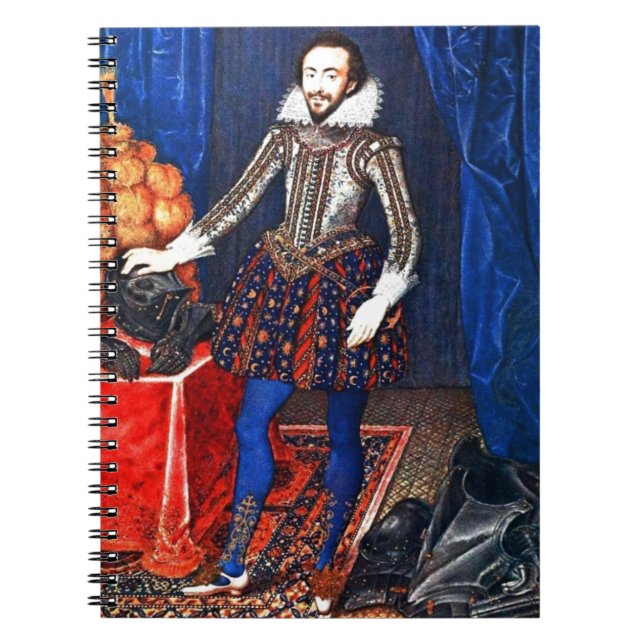 Mittelalterliches Portrait Spiral Notebook Notizblock (Vorderseite)