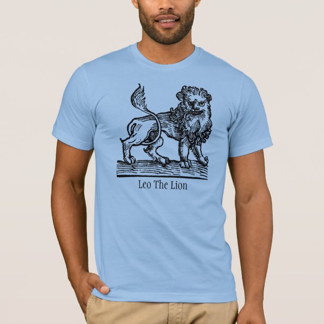 Mittelalterliches Renaissance-Sternzeichen Löwe T-Shirt (Vorderseite)