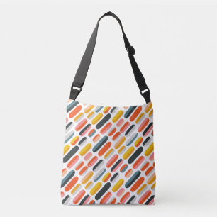 Mittelalterliches Retro-Geometrisches Abstraktes M Tragetaschen Mit Langen Trägern