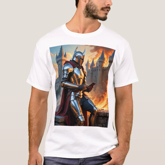 Mittelalterliches Ritterfest Burg Fantastische Fan T-Shirt (Vorderseite)