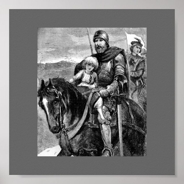 Mittelalterliches Ritterposter Poster (Vorne)