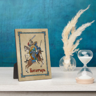 Mittelalterliches Russisches Bogatyr Fotoplatte