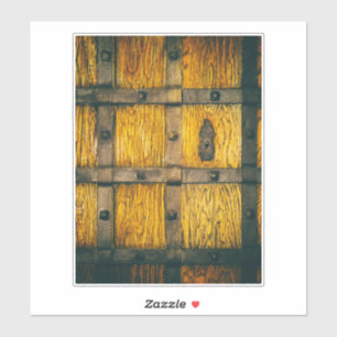 Mittelalterliches Schlosstor nah-up. Aufkleber