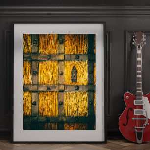 Mittelalterliches Schlosstor nah-up. Poster