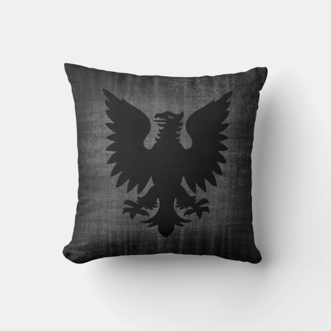 Mittelalterliches schwarzes Samt-Kissen Kissen (Vorderseite)