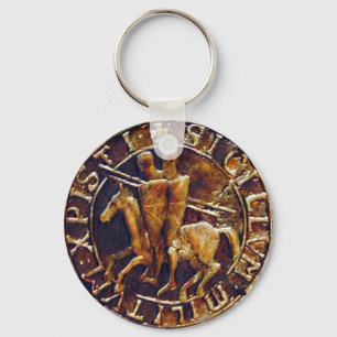 Mittelalterliches Siegel der Ritter Templar Schlüsselanhänger