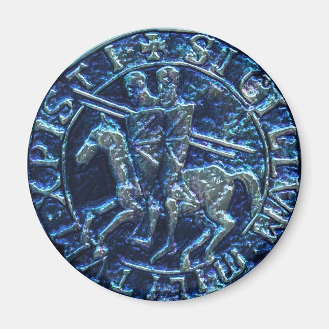 Mittelalterliches Siegel der Tempelritter Magnet (Vorne)