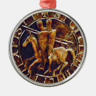 Mittelalterliches Siegel der Tempelritter Ornament Aus Metall