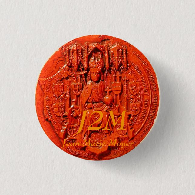 mittelalterliches Siegel, J2M, Jean-Marie Moyer Button (Vorderseite)