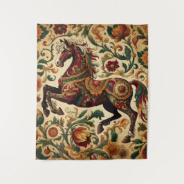 Mittelalterliches Tapestry-Pferd Wandteppich