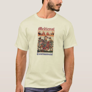 MITTELALTERLICHES TURNIER, KÄMPFENDE RITTER UND T-Shirt