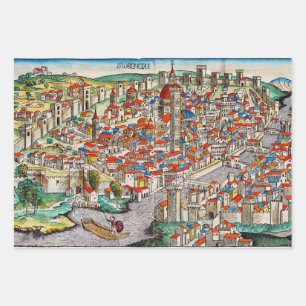 Mittelalterliches Wahrzeichen von Florenz in Itali Geschenkpapier Set