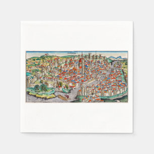 Mittelalterliches Wahrzeichen von Florenz in Itali Serviette